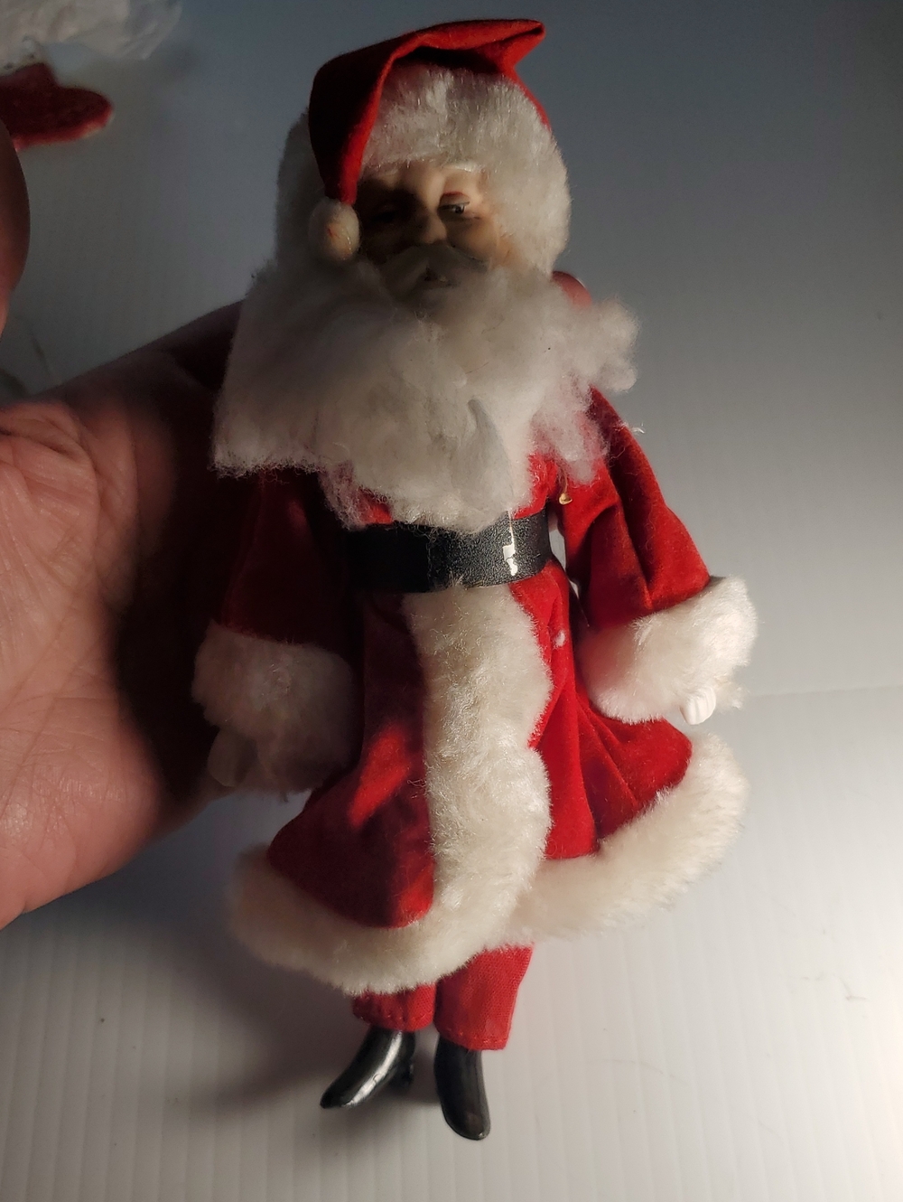 Vintage Classic Plush Santa Doll in Red and White